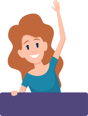 Girl looking peeping  Illustration