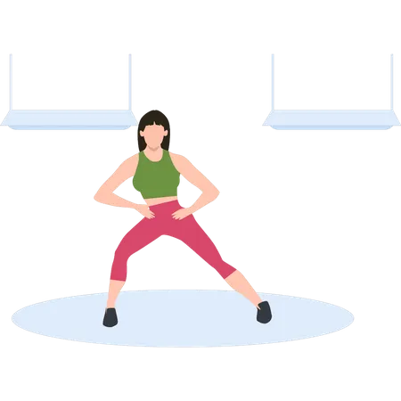 Girl love workout  Illustration