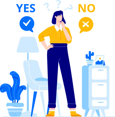 Girl making career decision  Illustration