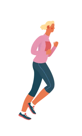 Girl Marathon runner  Illustration