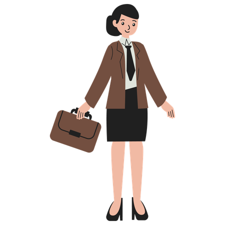 Girl office worker  Illustration