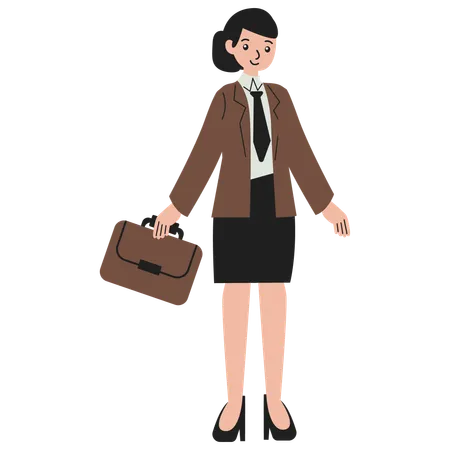 Girl office worker  Illustration