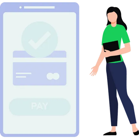 The Girl Paid The Bill Online Illustration