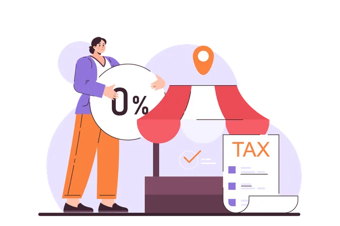 Take Advantage Of Tax Holidays Effective Financial Optimization In Conditions Of Economic Stagnation Economic Activity Decline Business Saving Actions Flat Vector Illustration Illustration
