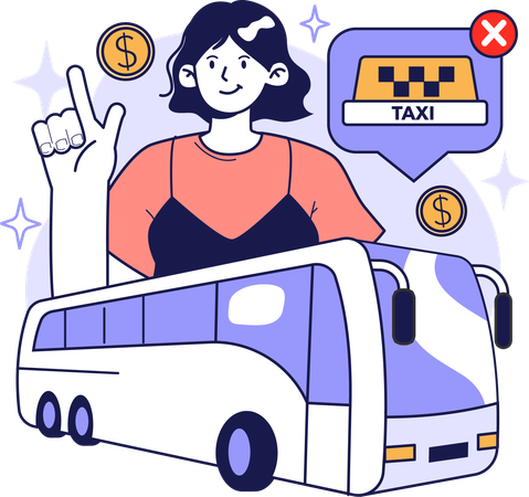 Girl paying vehicle tax  Illustration