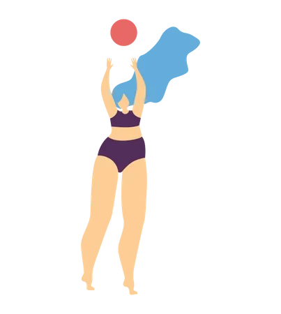 Girl playing basket ball  Illustration