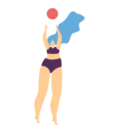 Girl playing basket ball  Illustration