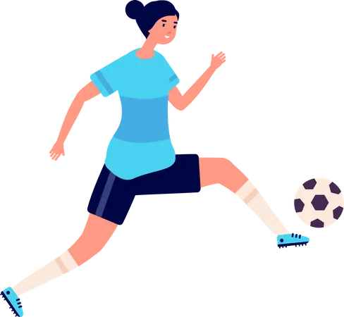 Football Players Soccer Sportsman People Playing With Ball Athlete Goal And Kick Isolated Sport Action And Workout Vector Illustration Soccer Athlete Sport Play Action Player Playing Illustration