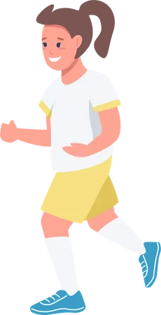 Girl playing football  Illustration