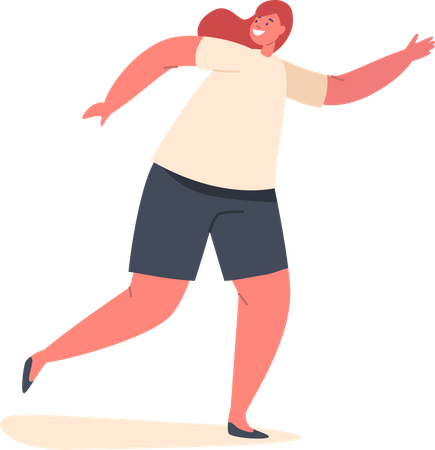 Girl playing summer games  Illustration