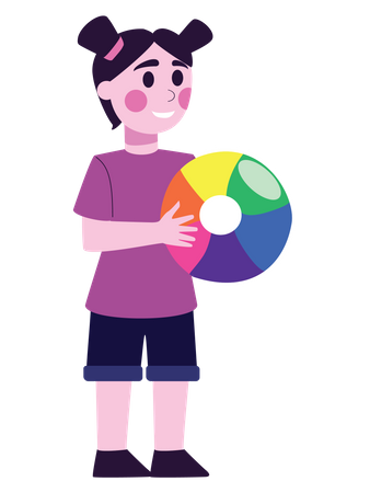 Girl playing with toy  Illustration