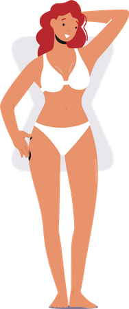 Girl posing in bikini Illustration