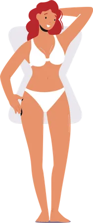 Girl posing in bikini  Illustration