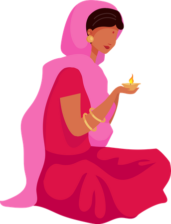 Girl praying  Illustration