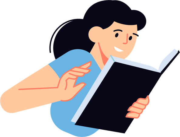 Girl preparing for exam  Illustration