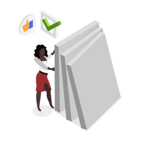 3 D Isometric Flat Vector Illustration Of Risk Management Preventing A Business From Falling Down Illustration