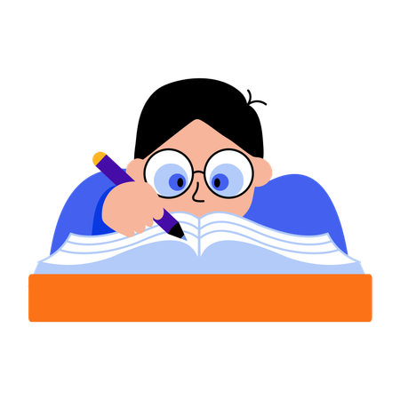 Girl reading book  Illustration