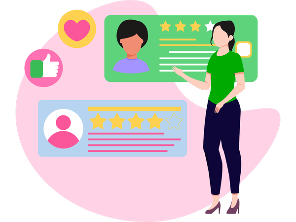 Girl Reading reviews  Illustration