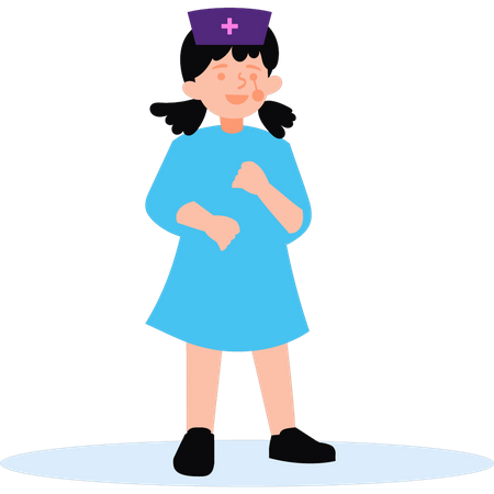 Girl ready for Halloween  Illustration