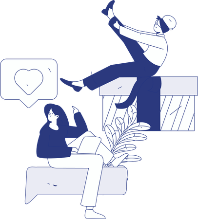 Girl receives shopping voucher  Illustration
