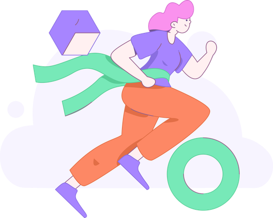 Girl runner  Illustration