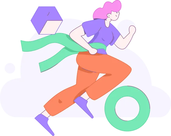 Girl runner  Illustration