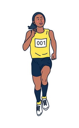Girl running  Illustration