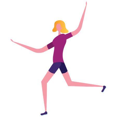 Girl running Illustration
