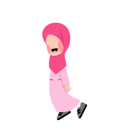 Girl running  Illustration