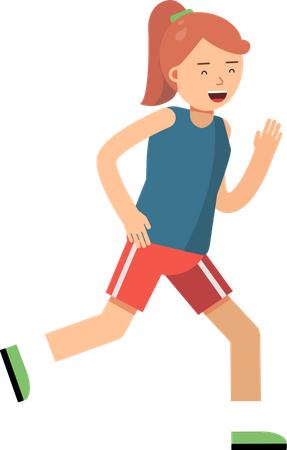 Girl running  Illustration