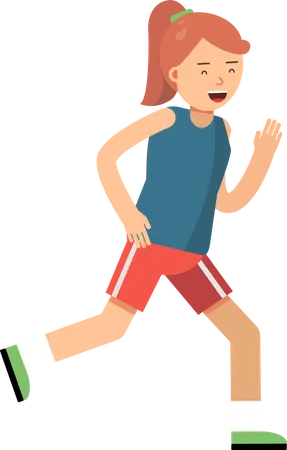 Girl running  Illustration