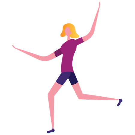 Girl running  Illustration