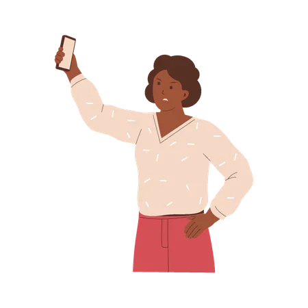 People Are Sad Because The Iphone Signal Is Bad Flat Illustration Concept Illustration