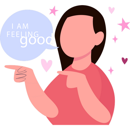 Girl said I feel good  Illustration