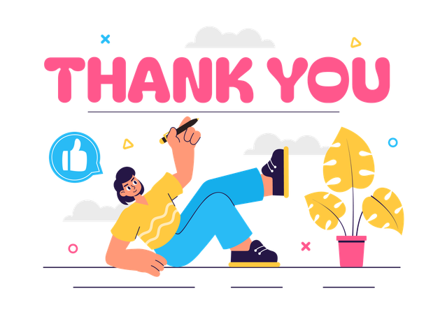 Girl saying thank you  Illustration