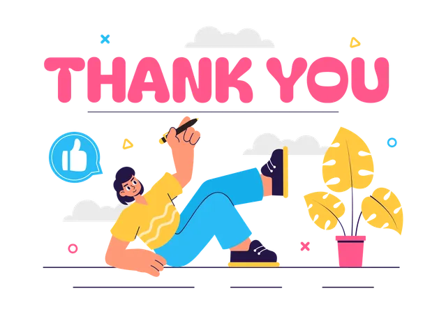 Girl saying thank you  Illustration