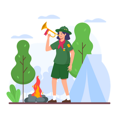 Girl Scout  Illustration