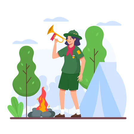 Girl Scout  Illustration