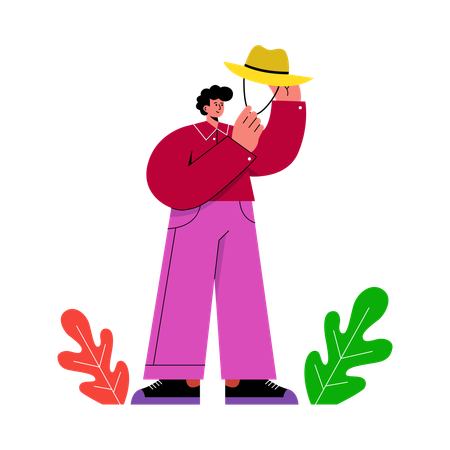 Girl searching for Products  Illustration