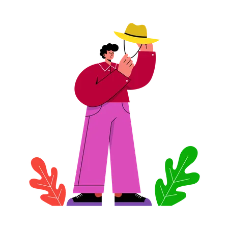 Girl searching for Products  Illustration