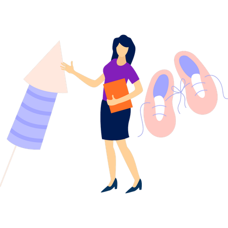 Girl selecting dress and shoes for April fools day  Illustration