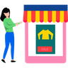 illustration for selling clothes online
