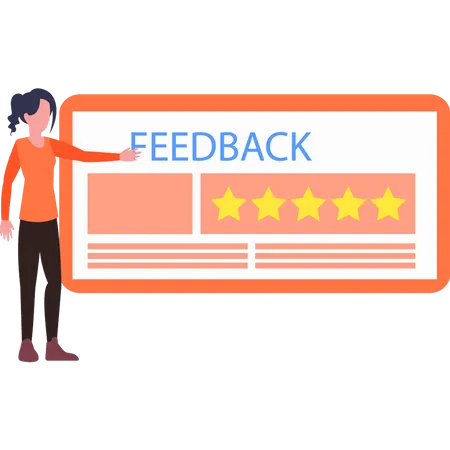 The Girl Is Showing Feedback Illustration