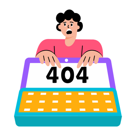 Girl showing keyboard crash  Illustration