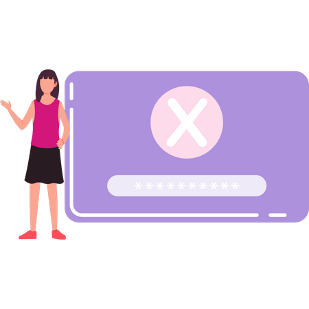 Girl Showing No Result  Illustration