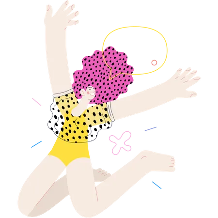 Happiness Happy Young Woman Singing Cheerfully Modern Flat Vector Concept Illustration Of A Happy Jumping And Dancing Person Feeling And Emotion Concept Illustration