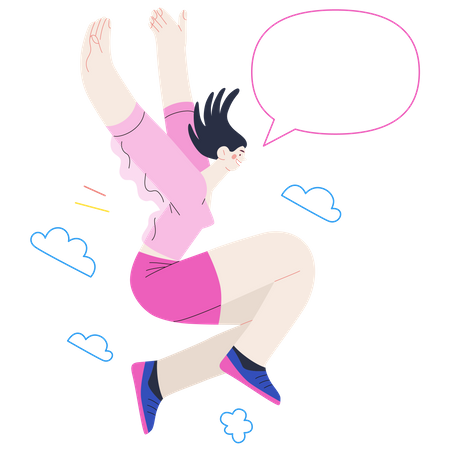 Girl Singing  Illustration