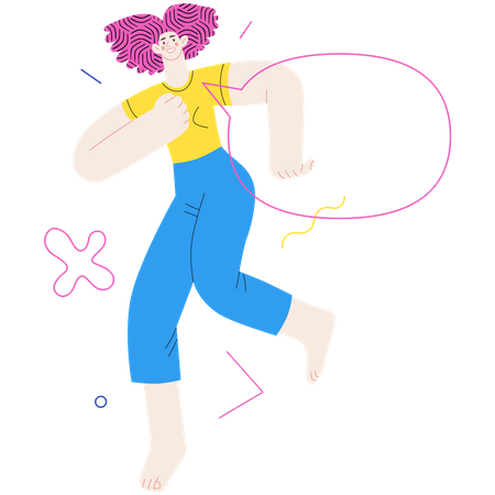 Girl Singing  Illustration