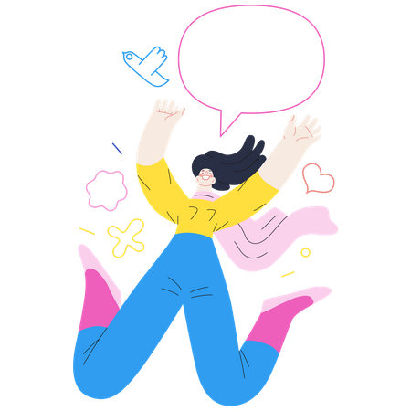 Girl Singing  Illustration