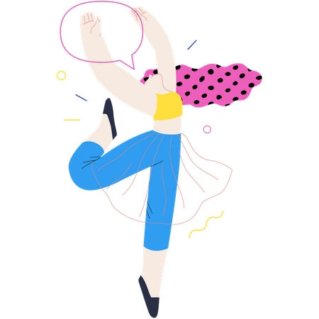 Girl Singing  Illustration
